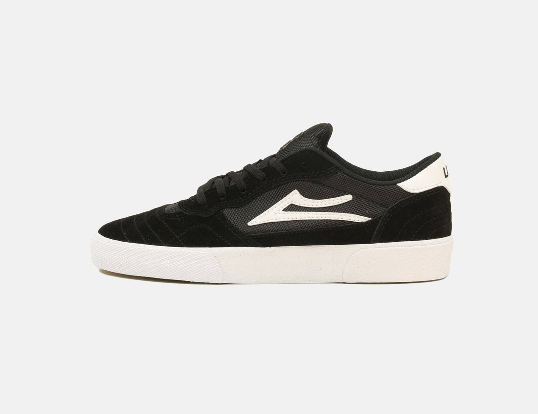 Lakai Cambridge Sneaker - Black/White/Suede - Blowout Skateshop