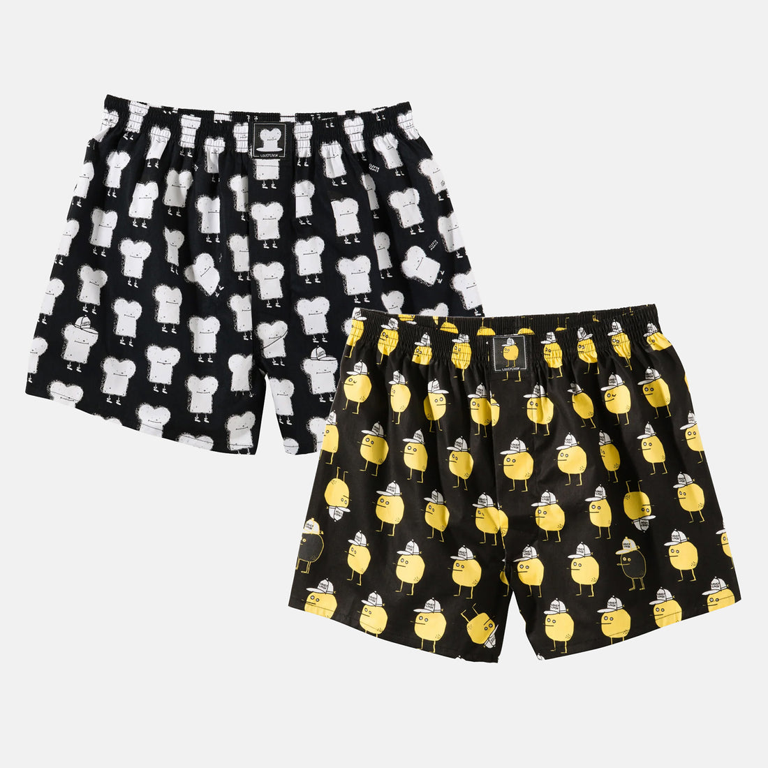 Lousy Livin 2 Pack Toast & Zitrone Boxershorts - Black Schwarz Bild 1