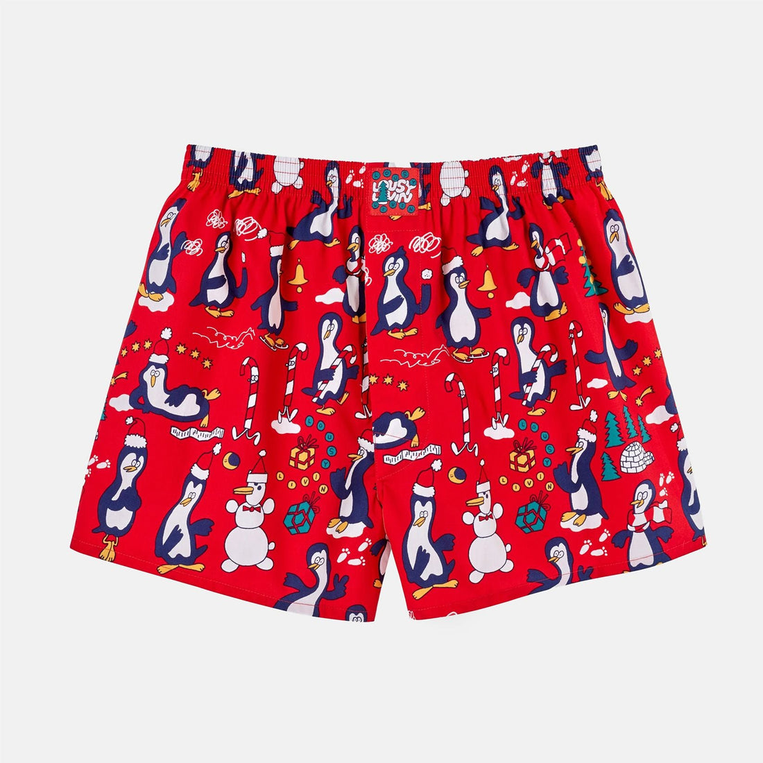 Lousy Livin Pinguins Boxershort - Red Rot Bild 1
