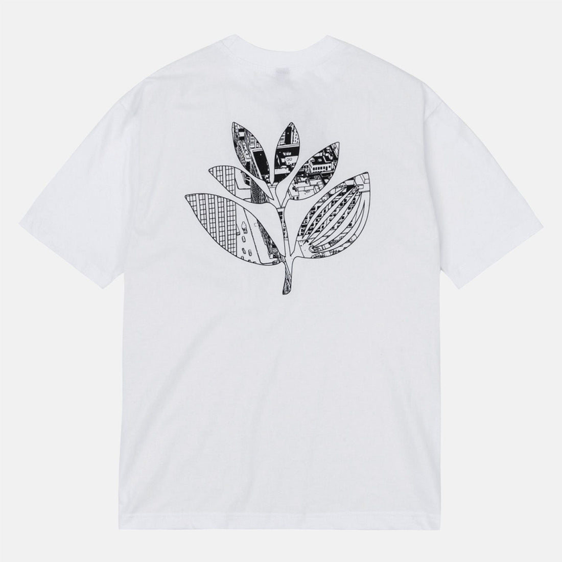 Magenta Aerial T-Shirt - White Bild 1