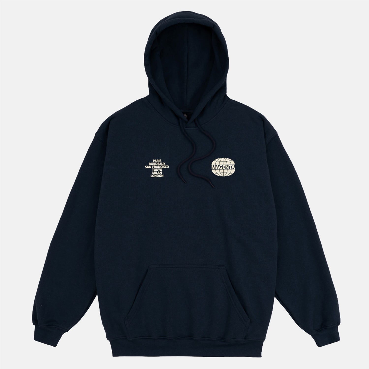 Magenta World Hoodie - Navy Blue Blau Bild 1