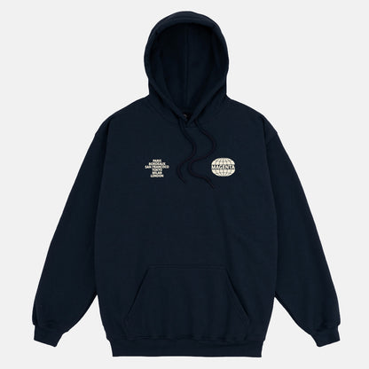 Magenta World Hoodie - Navy Blue Blau Bild 1