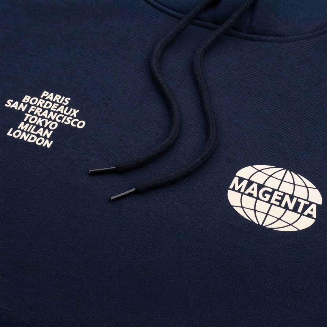Magenta World Hoodie - Navy Blue Blau Bild 2