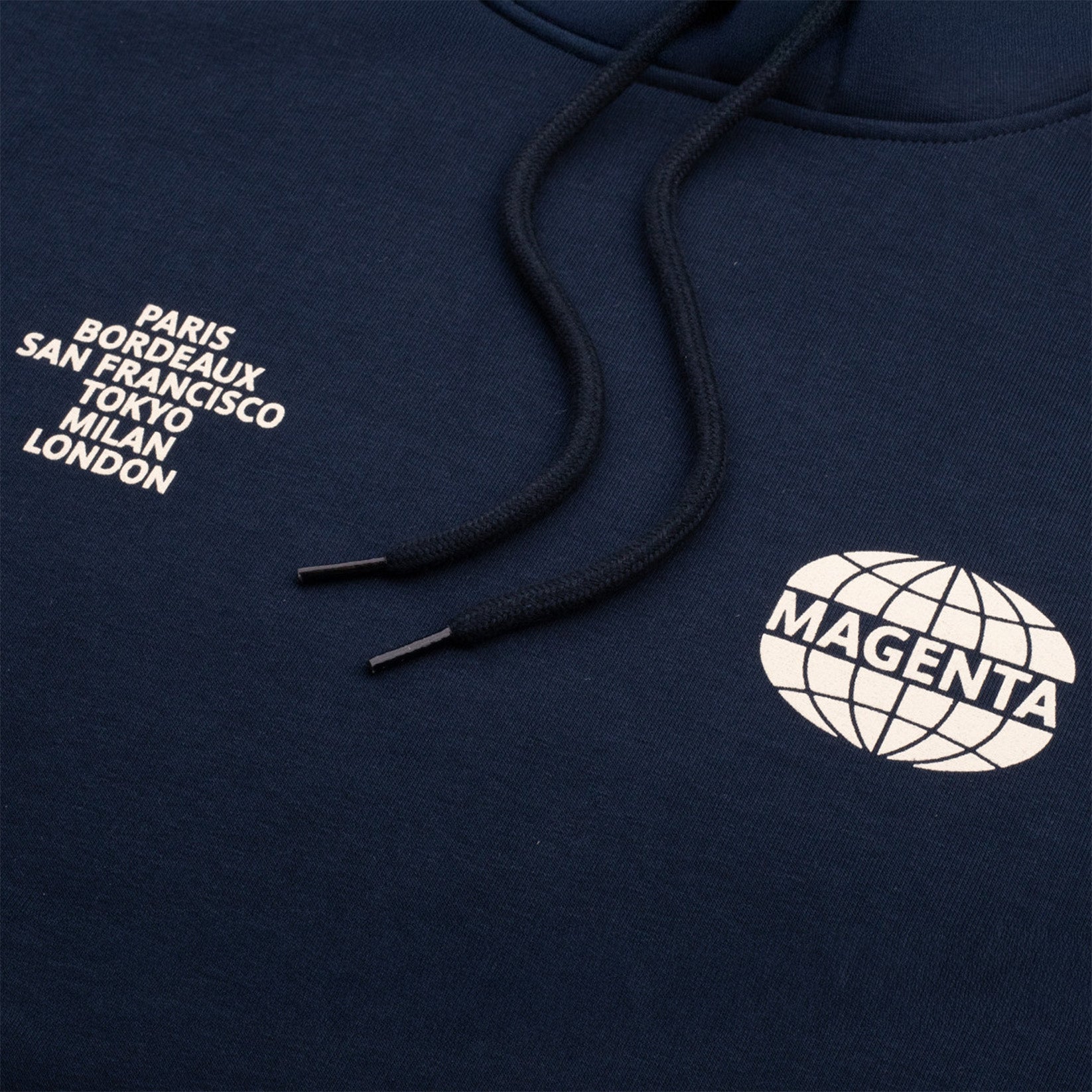 Magenta World Hoodie - Navy Blue Blau Bild 2