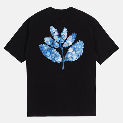 Magenta x Blue Flowers T-Shirt - Black Schwarz Bild 1