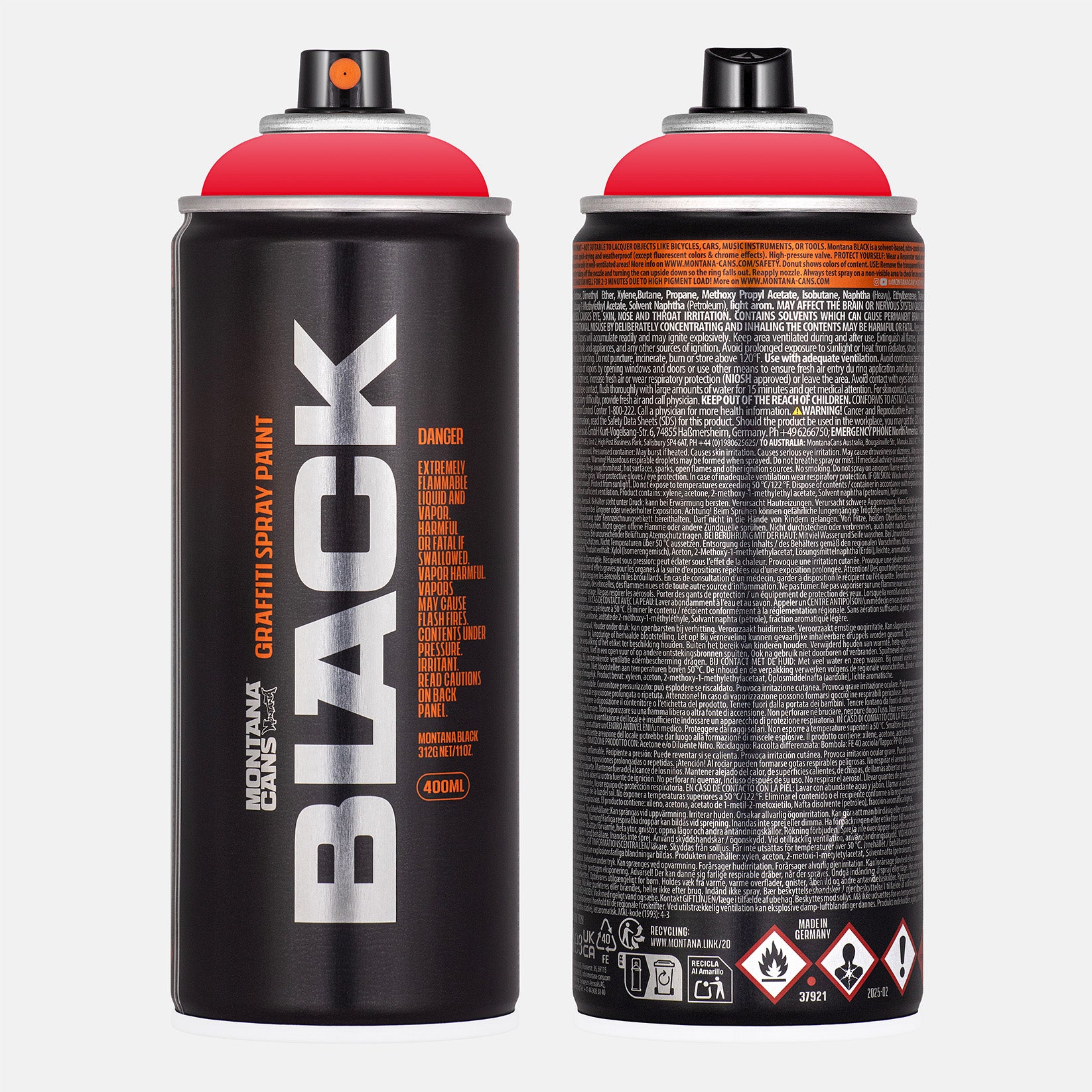Montana BLK 400ml Spraydose CodeRed Bild 1