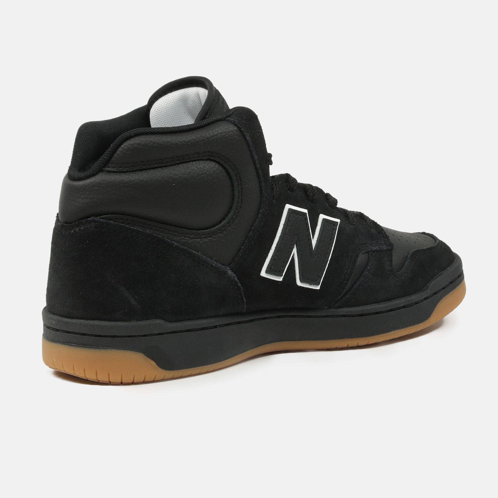 New Balance Numeric 480 Mid Sneaker - Black - Blowout Skateshop