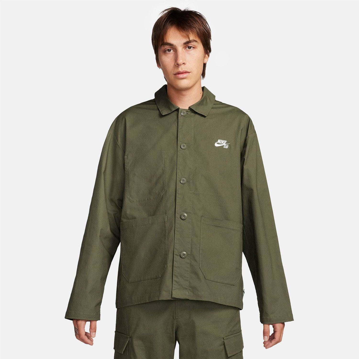 Nike SB Agnostic Olympic Chore Jacket  -  Medium Olive - Blowout Skateshop