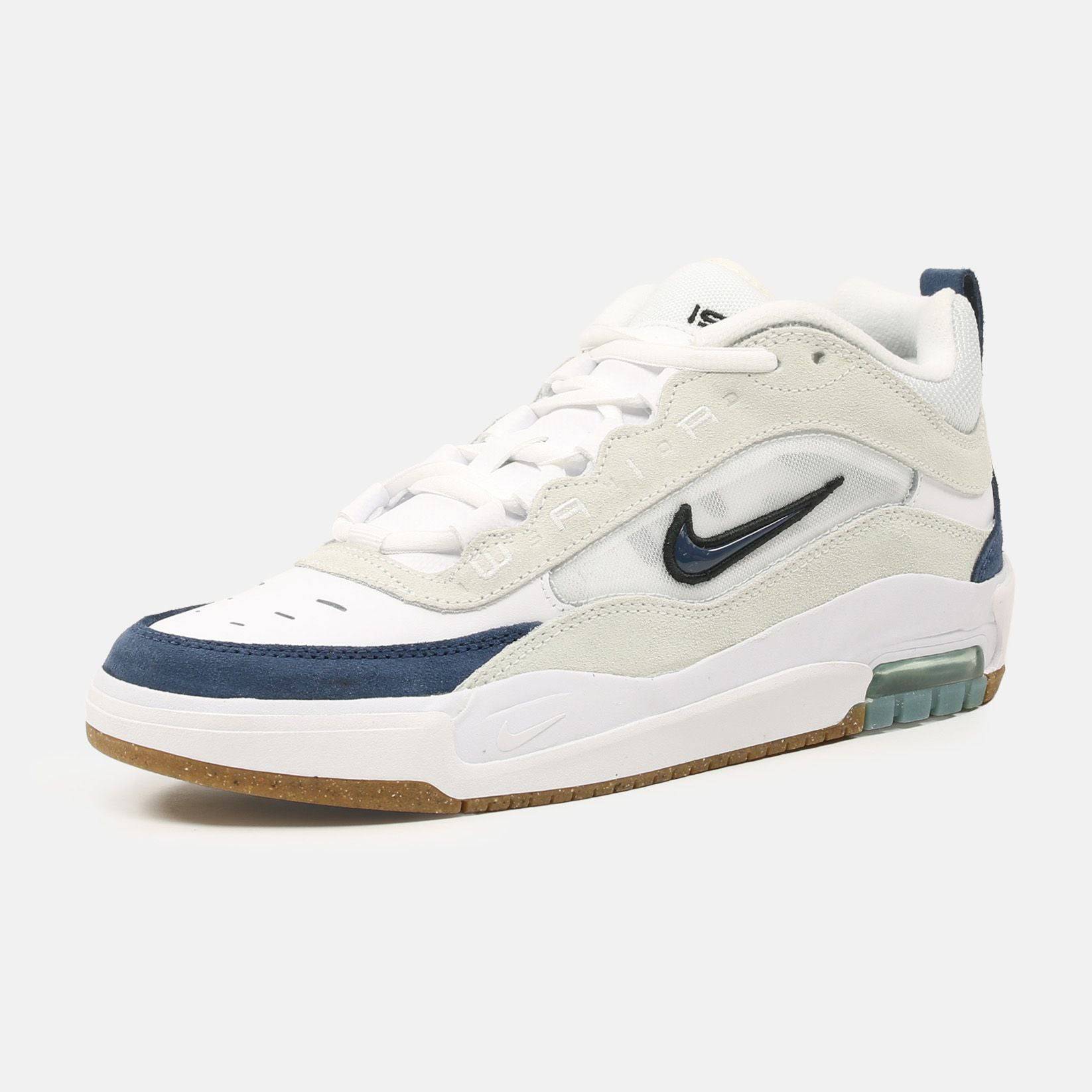 Nike SB Air Max Ishod Sneaker - White / Blue - Blowout Skateshop