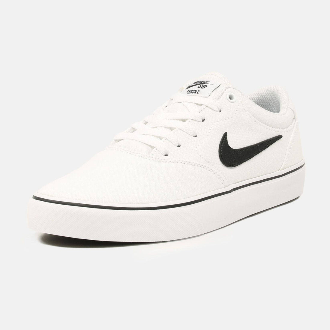 Nike SB Chron 2 Canvas Sneaker - White / Black - Blowout Skateshop