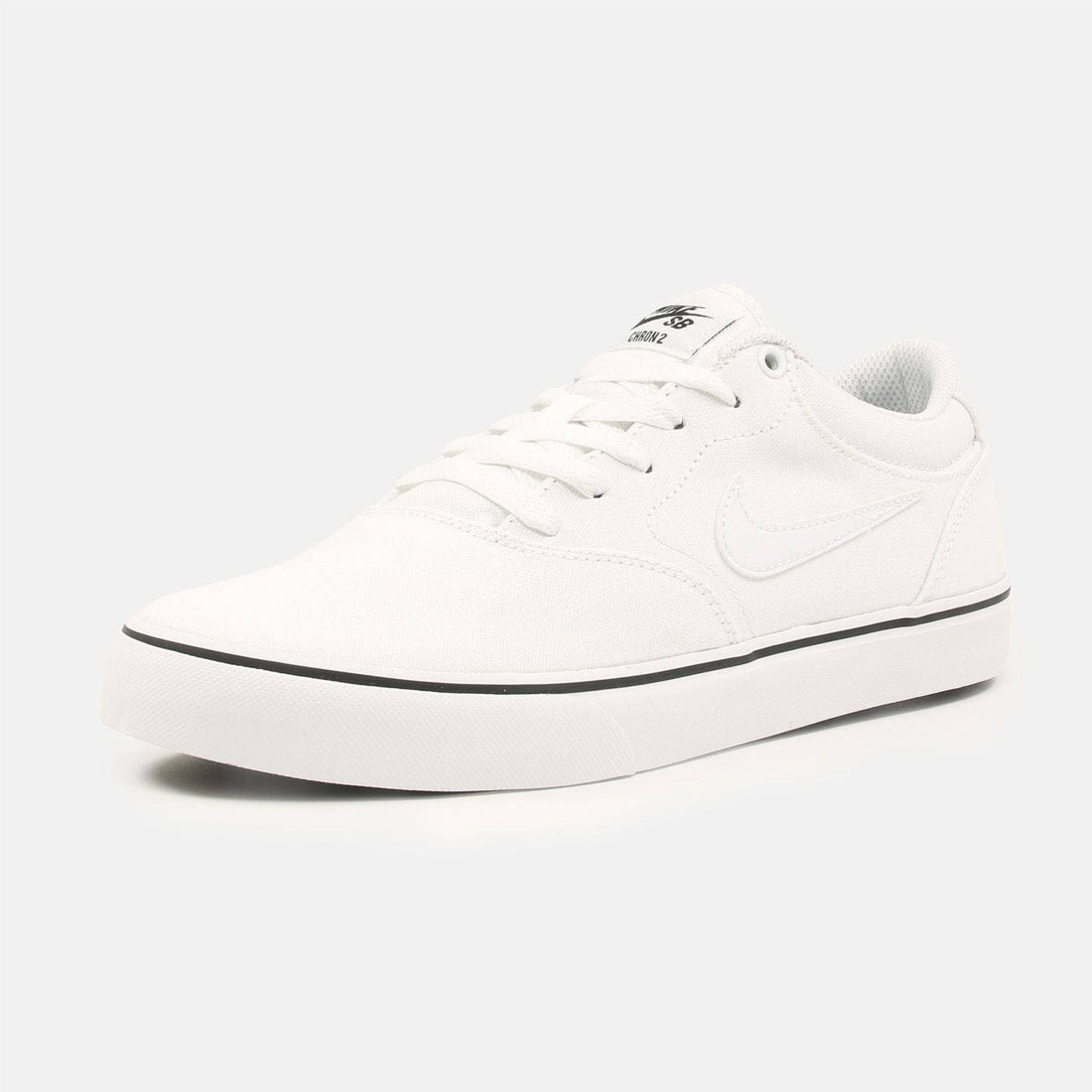 Nike SB Chron 2 Canvas Sneaker - White / White - White - Blowout Skateshop