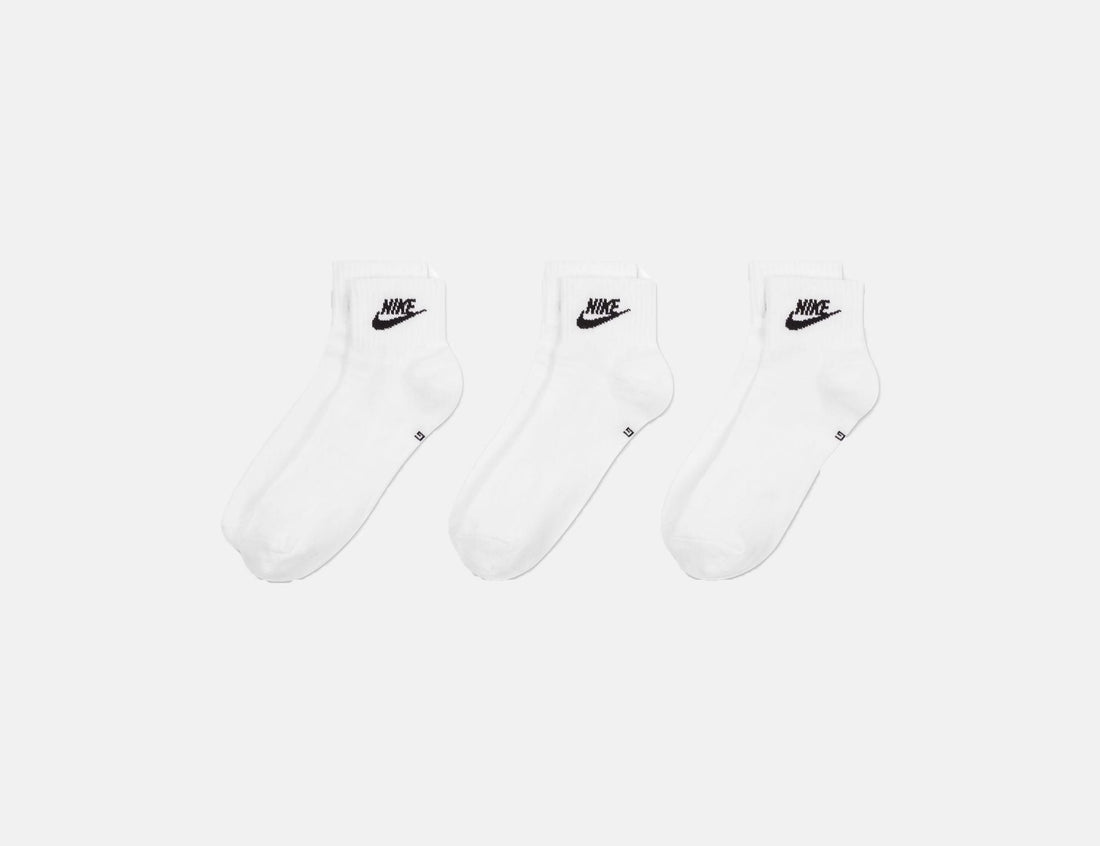 Nike SB Essentials Ess A Socks 3-Pair - White - Blowout Skateshop