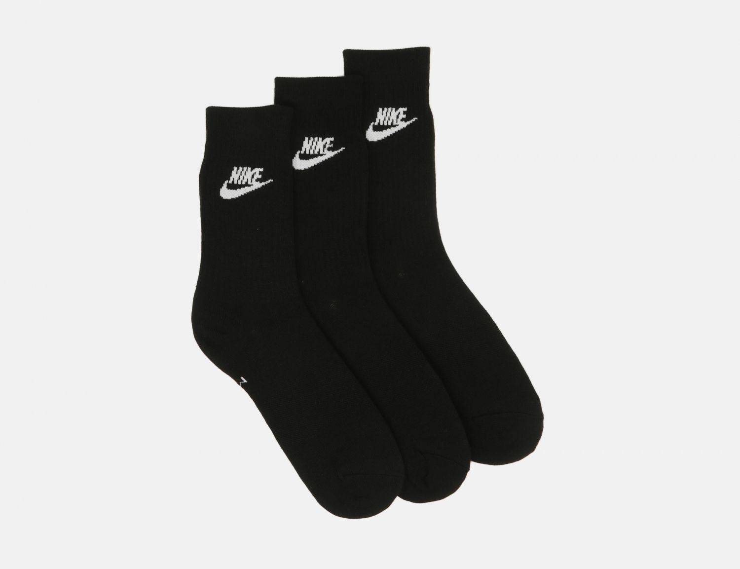 Nike SB Everyday Essential Crew Socke 3-Pair - Black - Blowout Skateshop