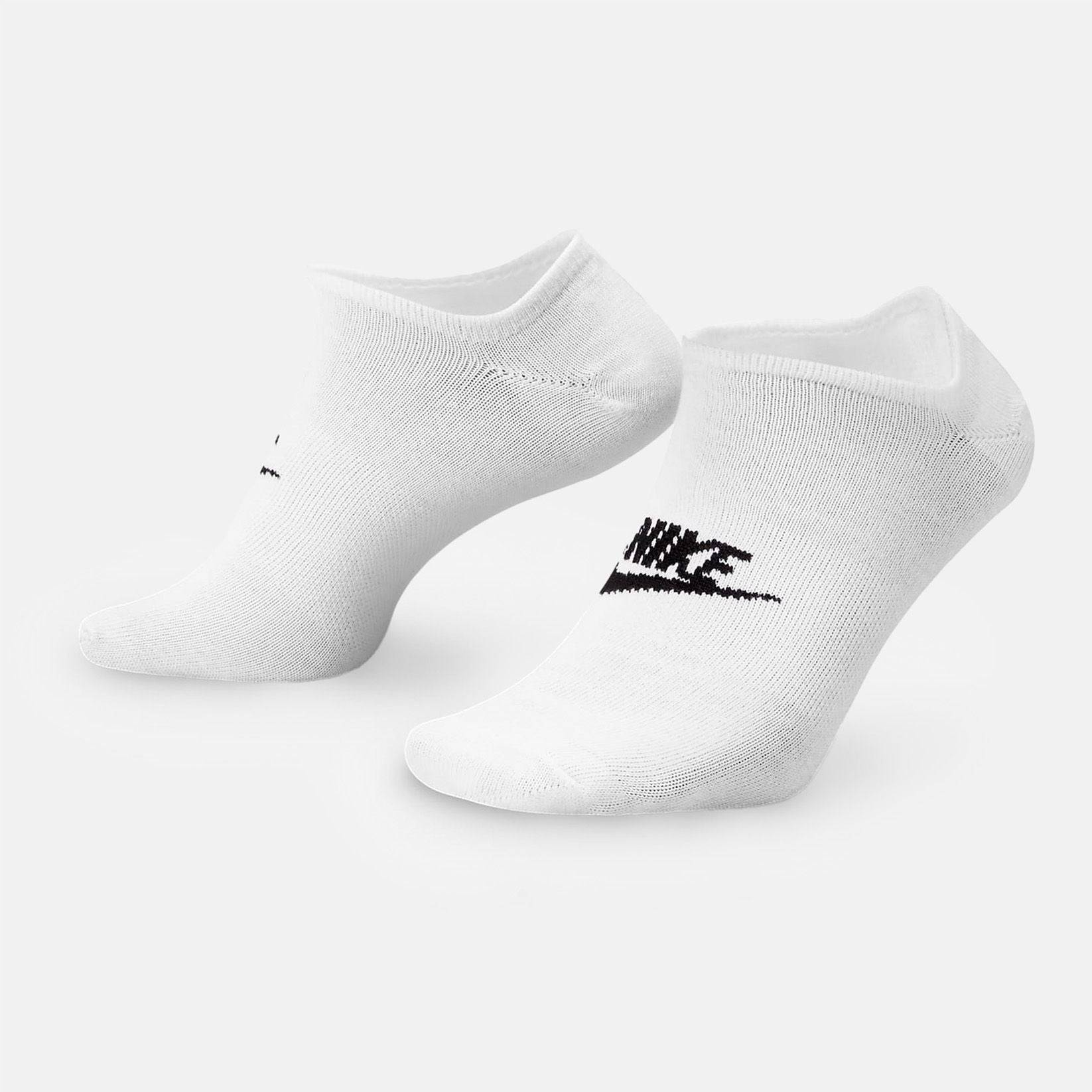 Nike SB Everyday Essentials No Show Socks 3-Pair - White - Blowout Skateshop