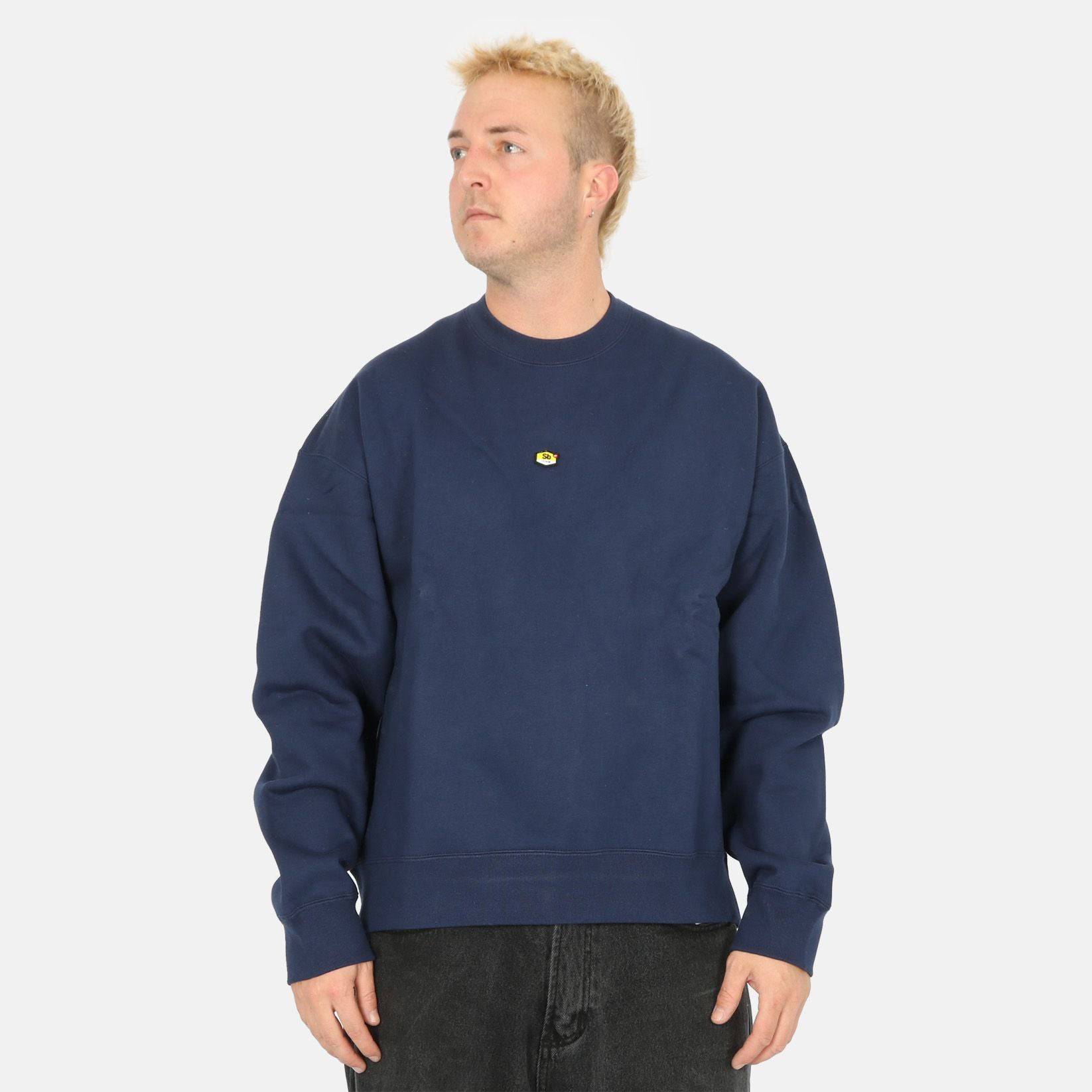 Nike SB Fleece Skate Crewneck - Midnight Navy - Blowout Skateshop