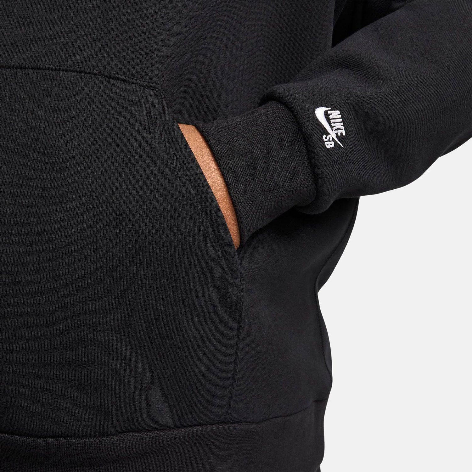 Nike SB Fleece Stallion Hoodie - Black / White - Blowout Skateshop