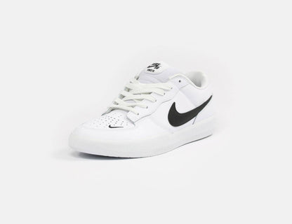 Nike SB Force 58 Premium Leather Sneaker - White / Black - Blowout Skateshop