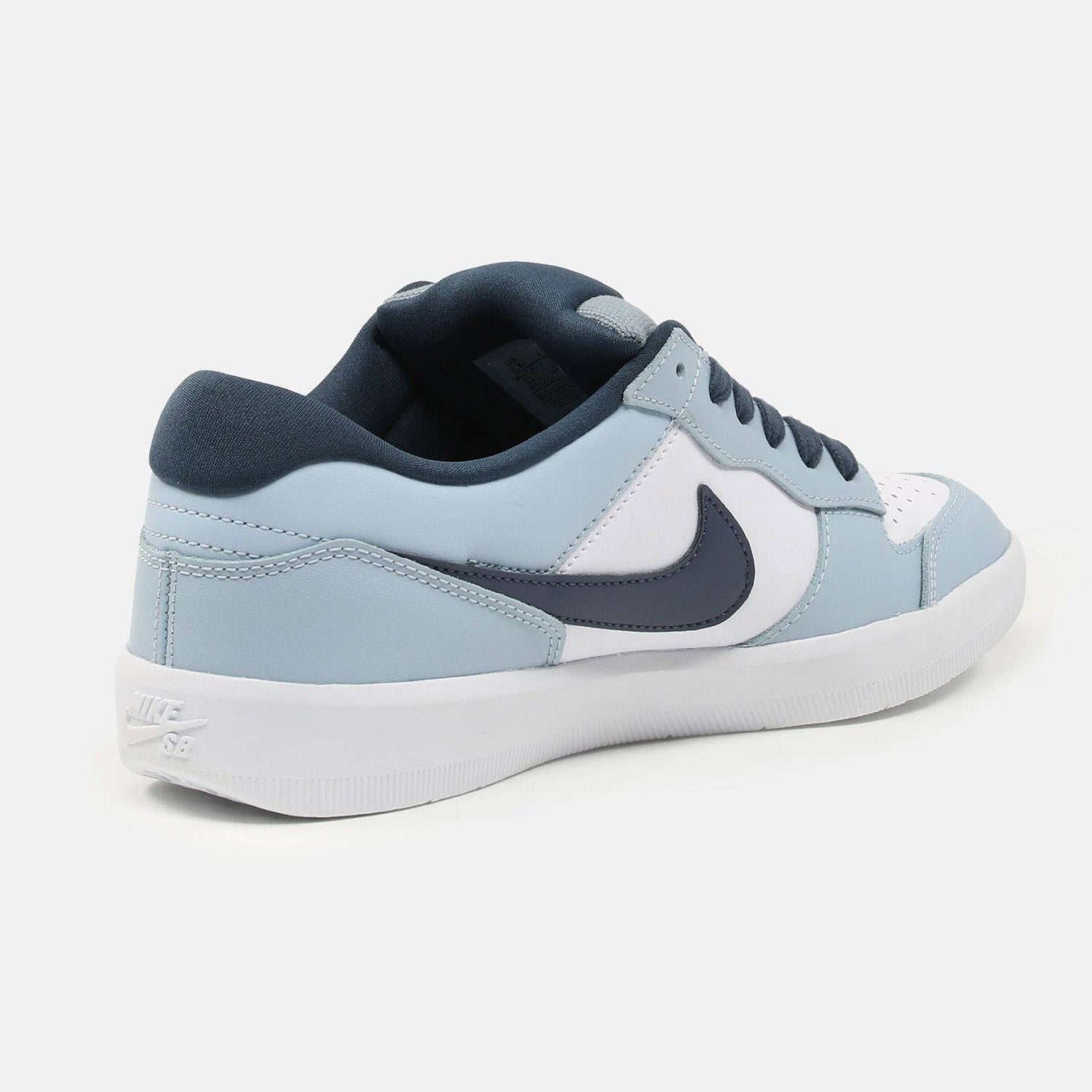 Nike SB Force 58 Premium Leather Sneaker - White / Thunder Blue - Blowout Skateshop