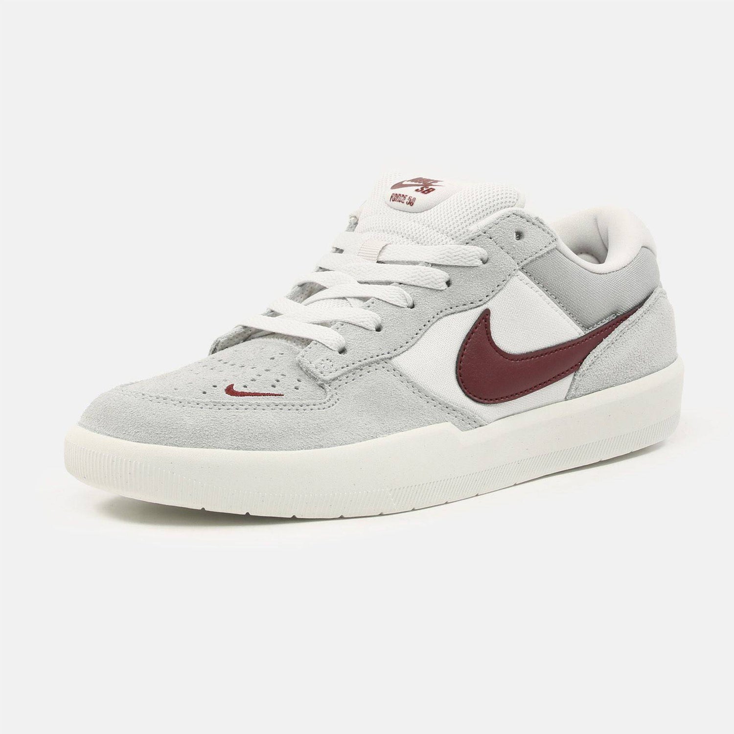 Nike SB Force 58 Sneaker - Platinium Tint / Dark Team Red - Blowout Skateshop