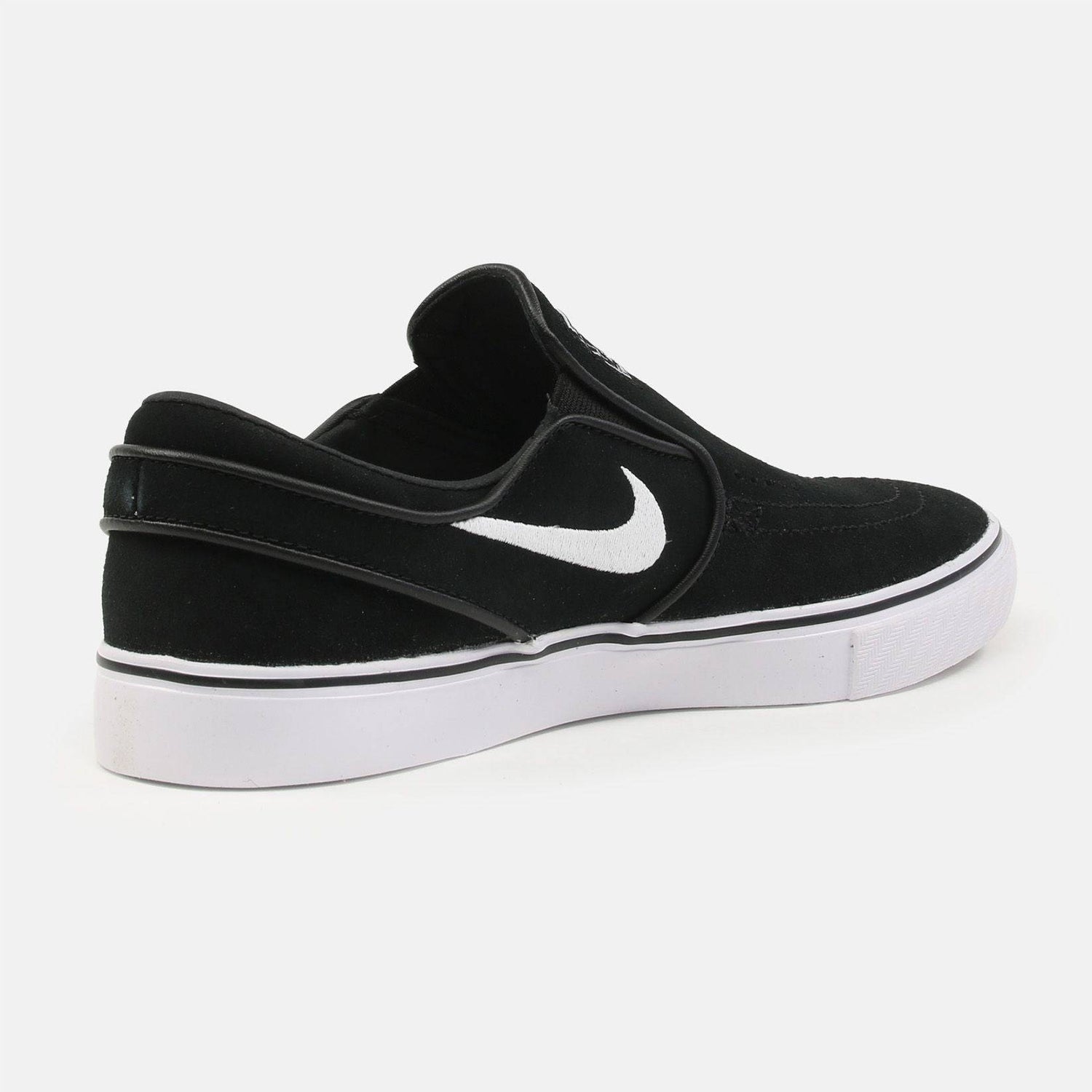 Nike SB Janoski+ Slip Sneaker - Black / White - Blowout Skateshop