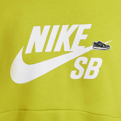 Nike SB Kids Icon Fleece Hoodie - Bright Cactus / White - Blowout Skateshop