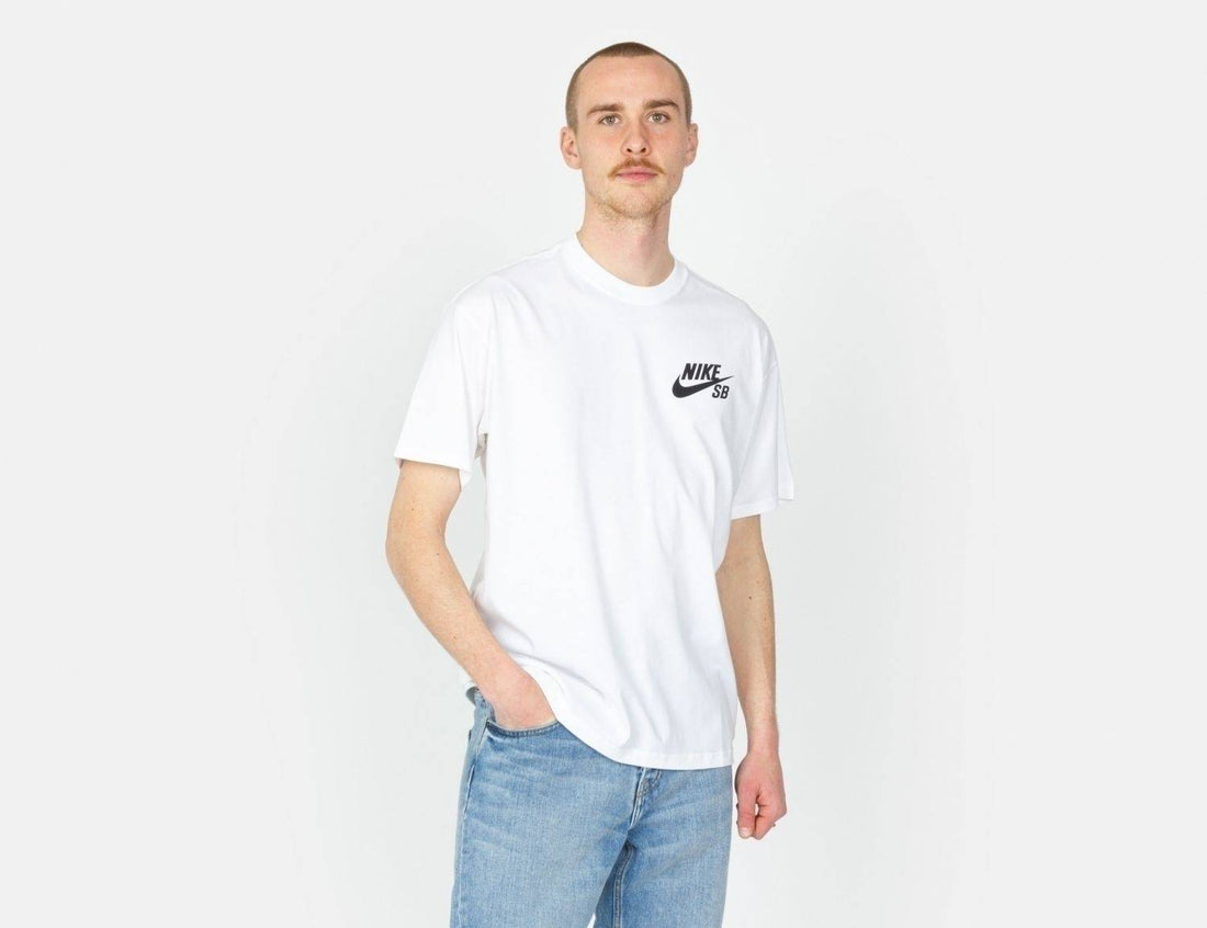 Nike SB Logo T-Shirt - White - Blowout Skateshop