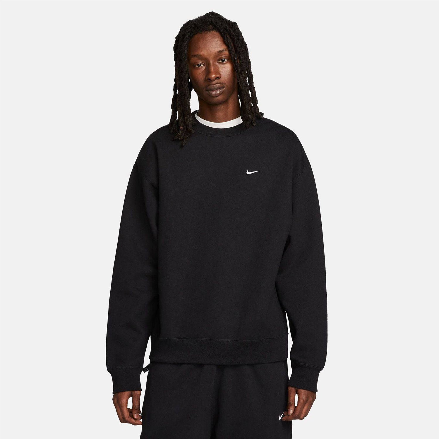 Nike SB Solo Swoosh Fleece Pullover - Black - Blowout Skateshop