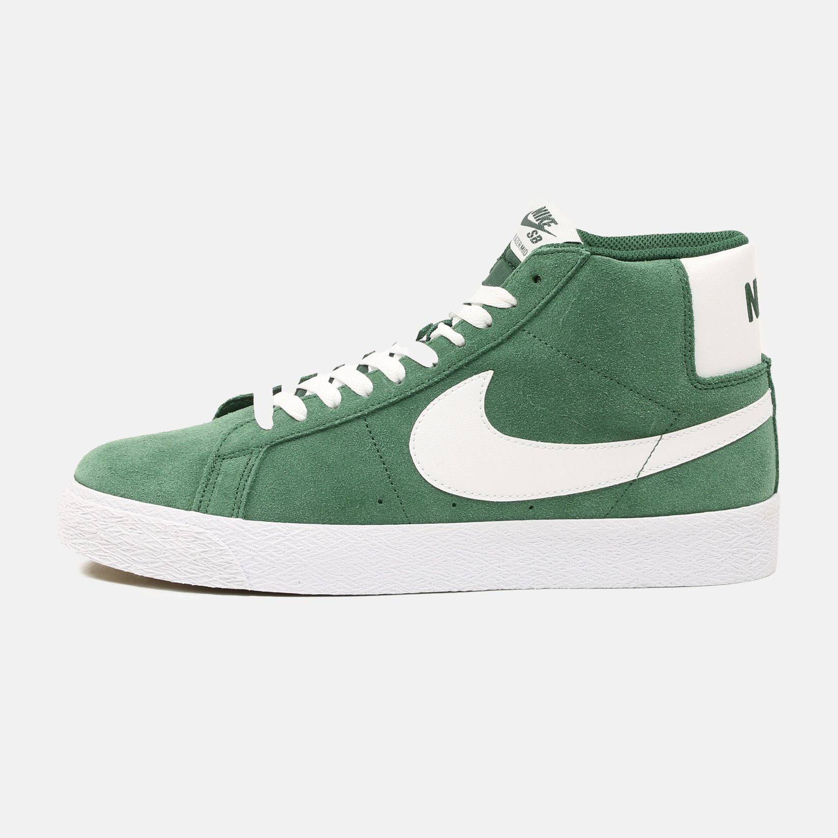 Nike SB Zoom Blazer Mid Sneaker - Fir / White - Blowout Skateshop