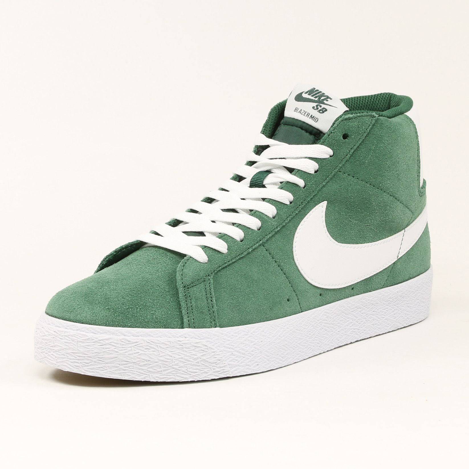 Nike SB Zoom Blazer Mid Sneaker - Fir / White - Blowout Skateshop