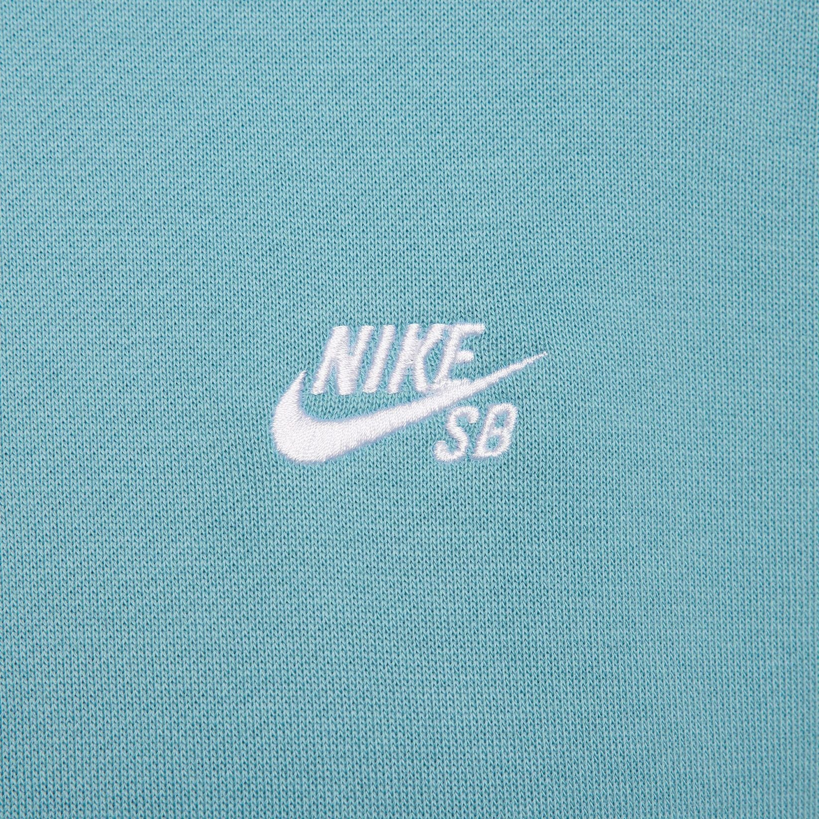 Nike SB Fleece Essential Logo Hoodie - Denim Turquoise / White Bild 3
