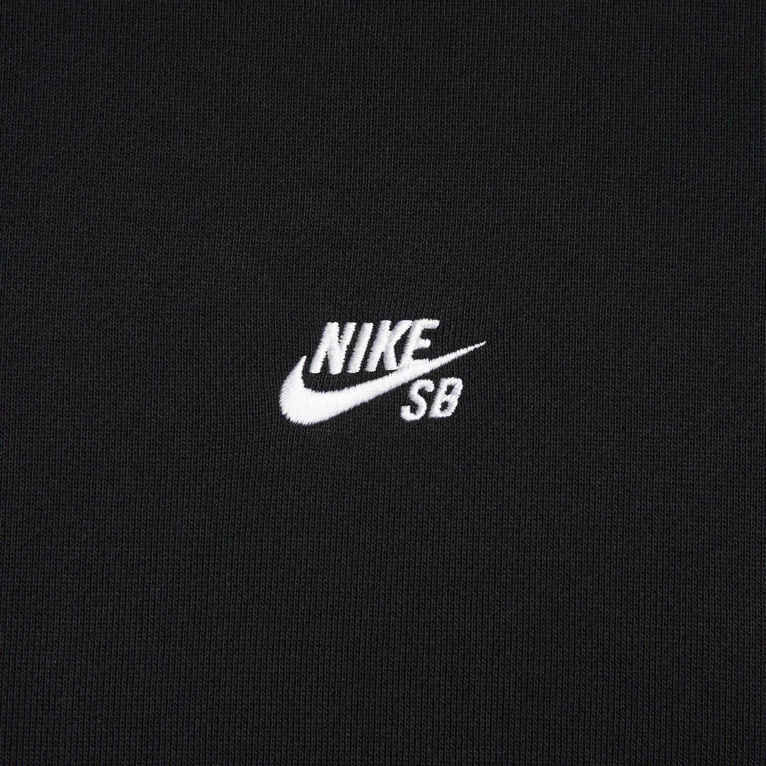 Nike SB Fleece Essential Logo Pullover - Black / White Schwarz Bild 2
