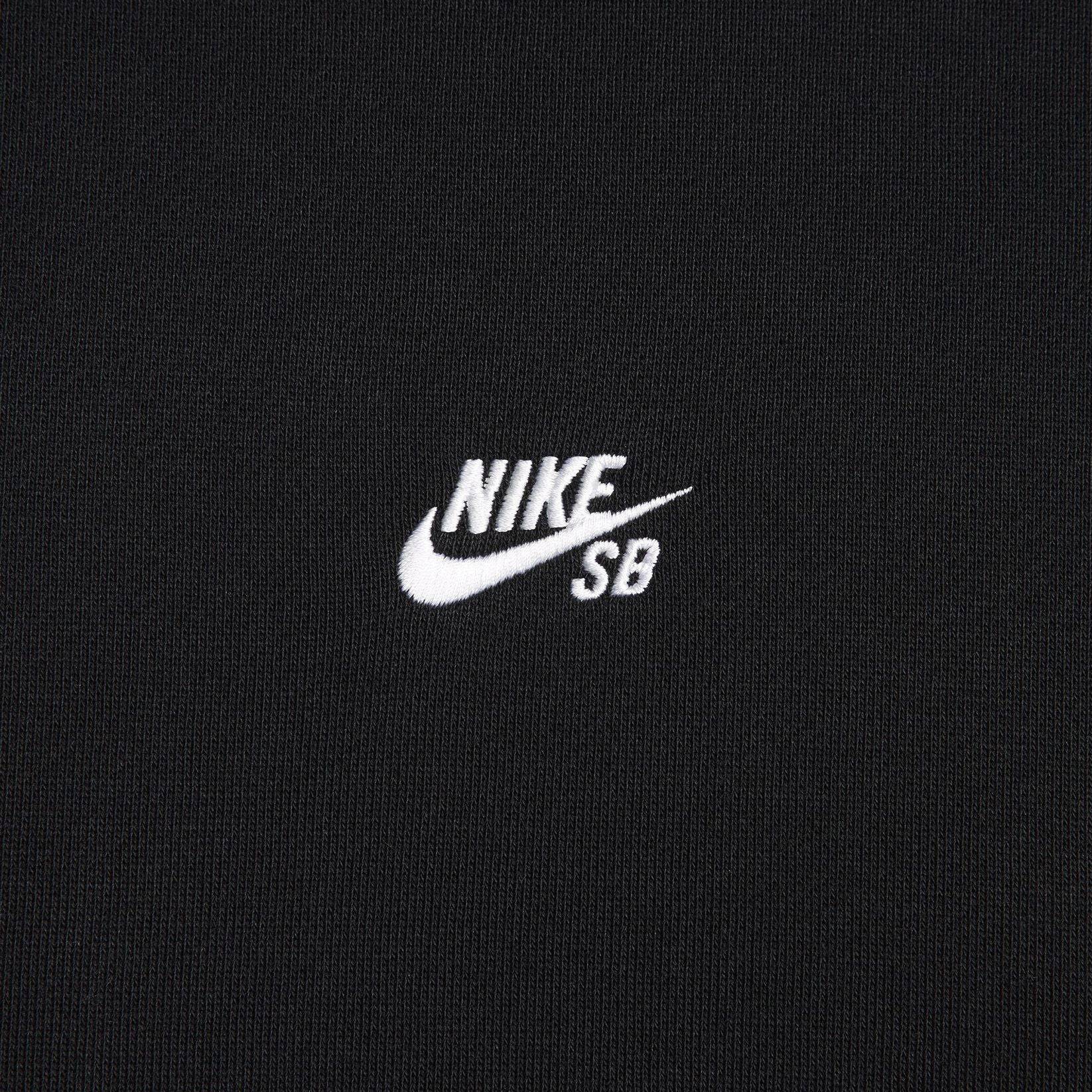Nike SB Fleece Essential Logo Pullover - Black / White Schwarz Bild 2