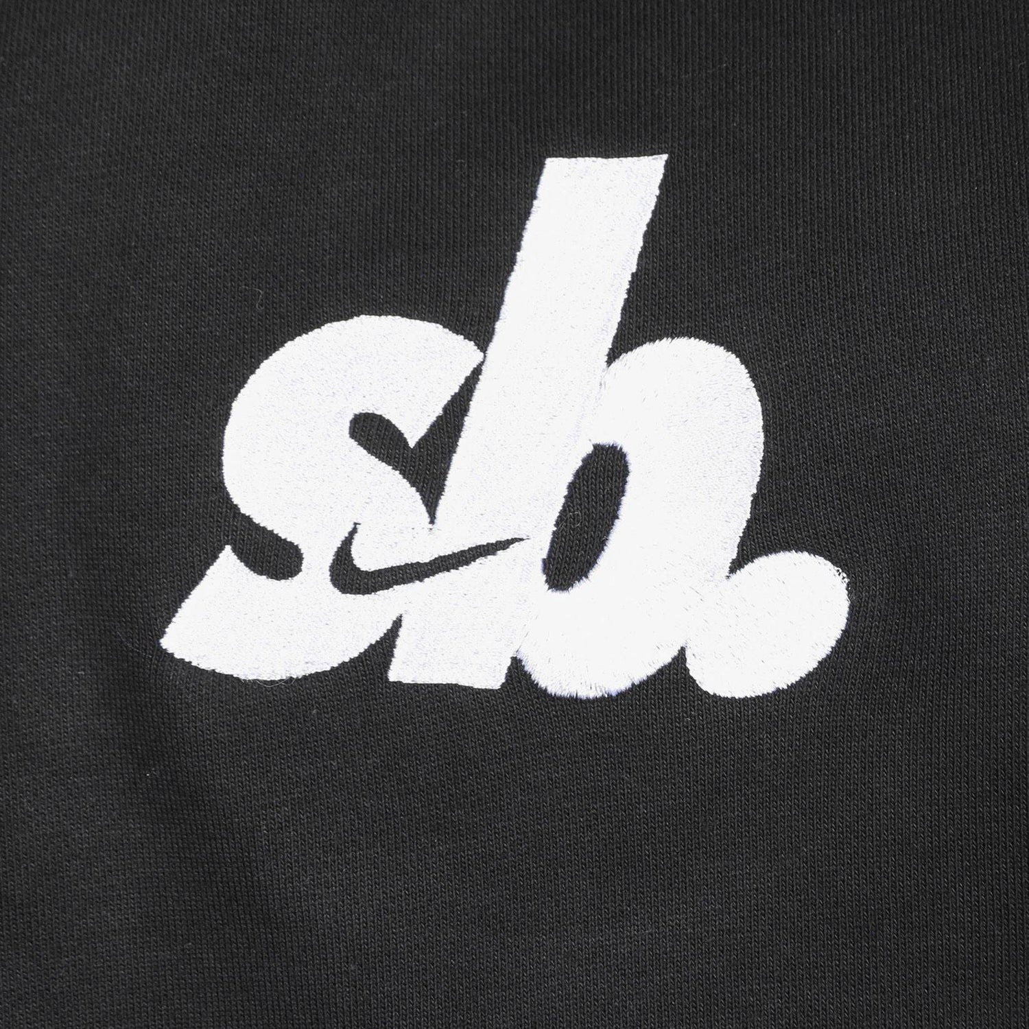 Nike SB Fleece Skate Hoodie - Black / White Bild 3