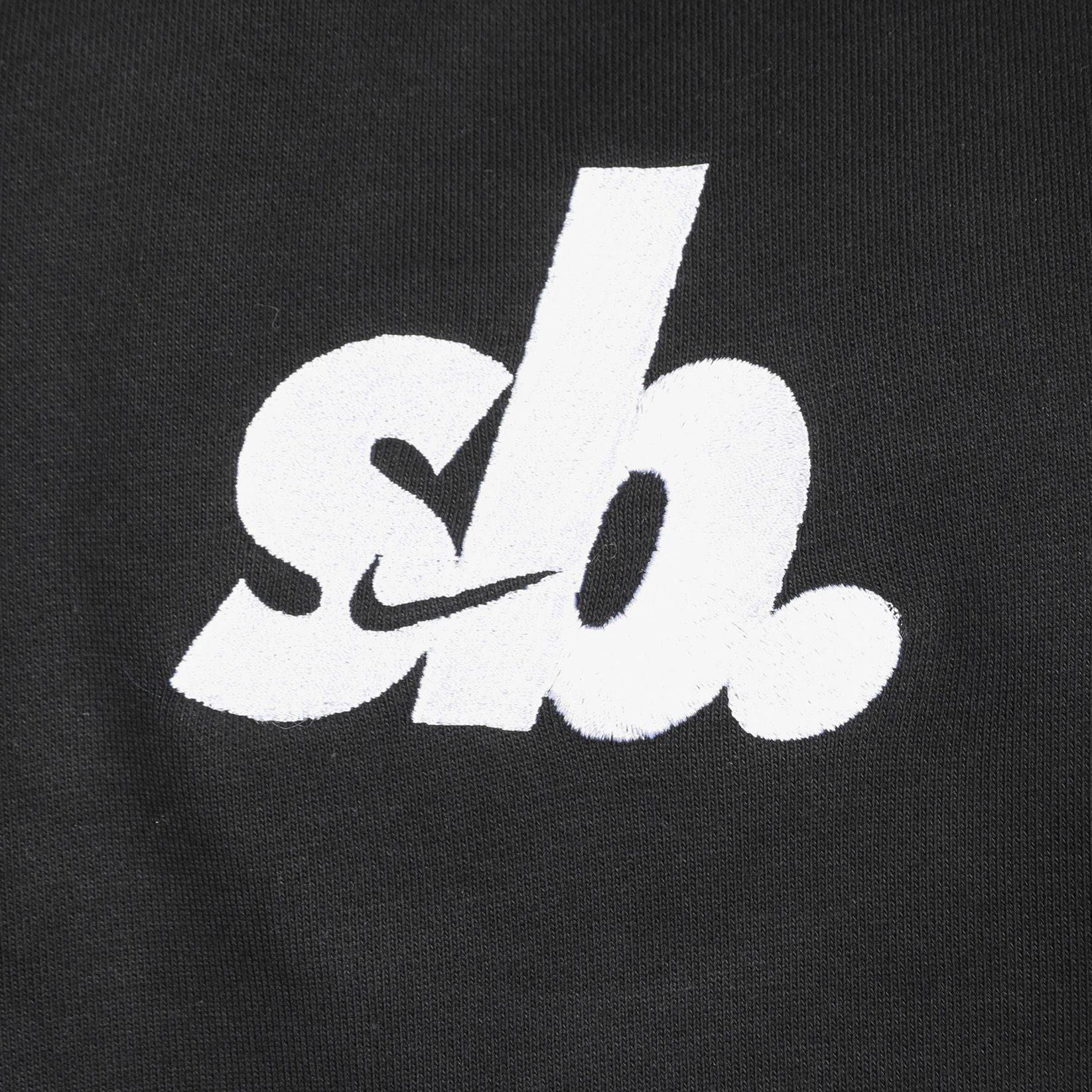 Nike SB Fleece Skate Hoodie - Black / White Bild 3