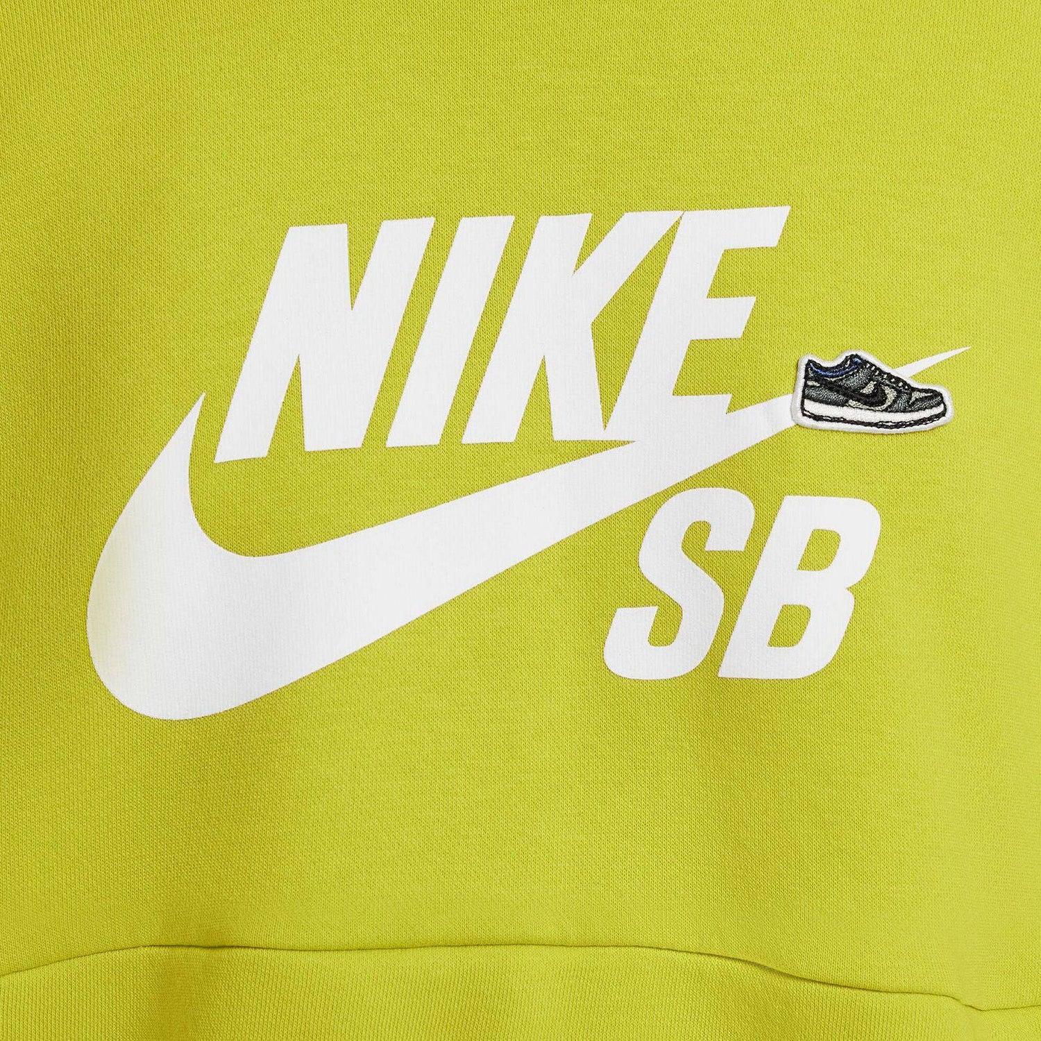 Nike SB Kids Icon Fleece Hoodie - Bright Cactus / White Bild 2