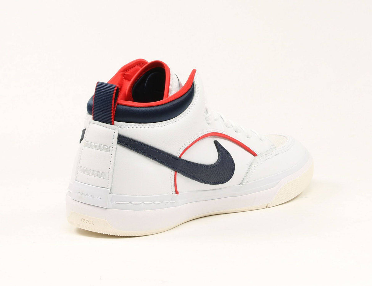 Nike SB React Leo Premium Schuh - White/Midnight Navy-University Red-White Weiß Bild 3