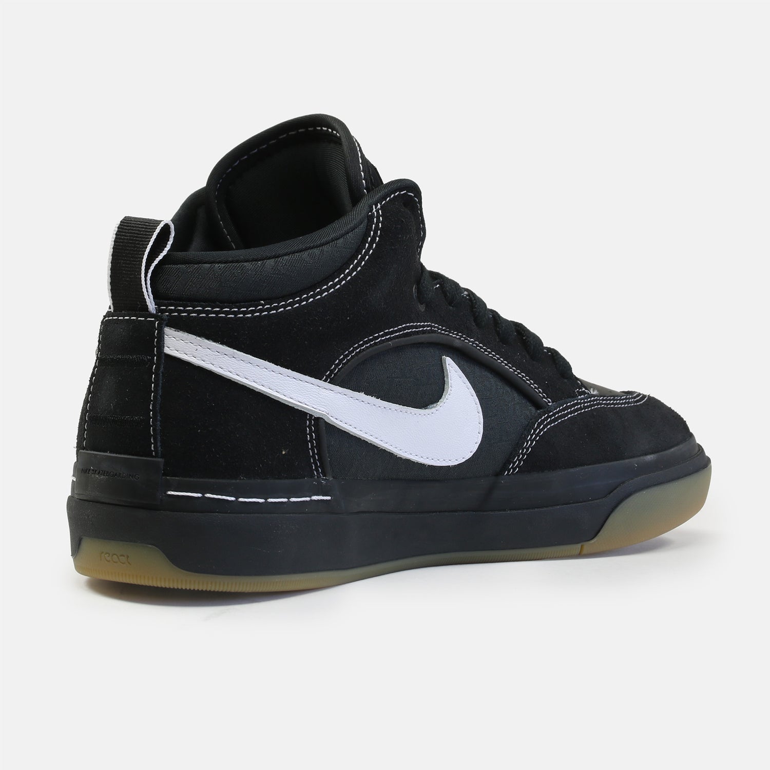 Nike SB React Leo Schuh - Black / White / Gum Schwarz Bild 3