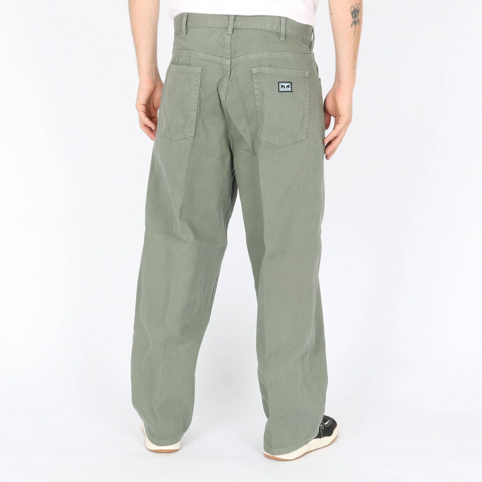 Obey Bigwig Baggy Denim Pants - Laurel Wreath - Blowout Skateshop