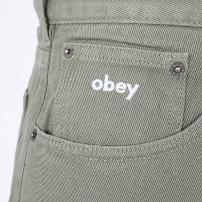 Obey Bigwig Baggy Denim Pants - Laurel Wreath - Blowout Skateshop