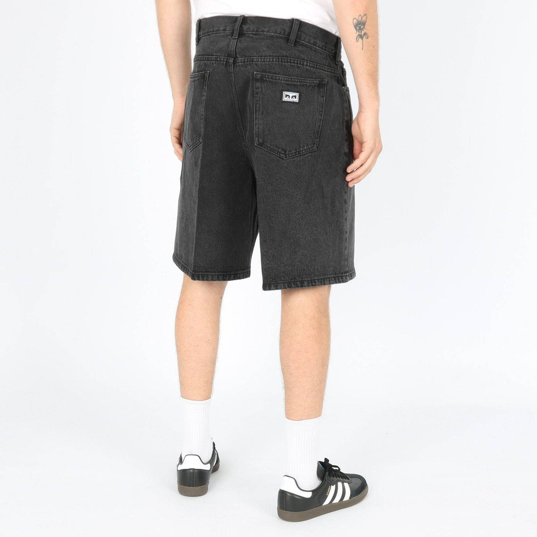 Obey Bigwig Baggy Denim Short - Faded Black - Blowout Skateshop