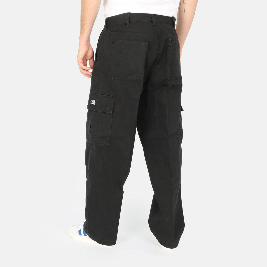 Obey Bigwig Baggy Twill Cargo Pant - Black - Blowout Skateshop