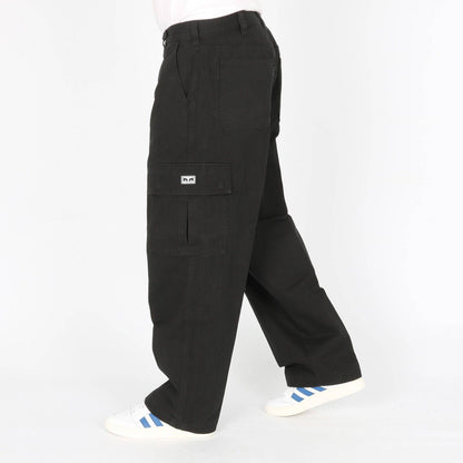 Obey Bigwig Baggy Twill Cargo Pant - Black - Blowout Skateshop