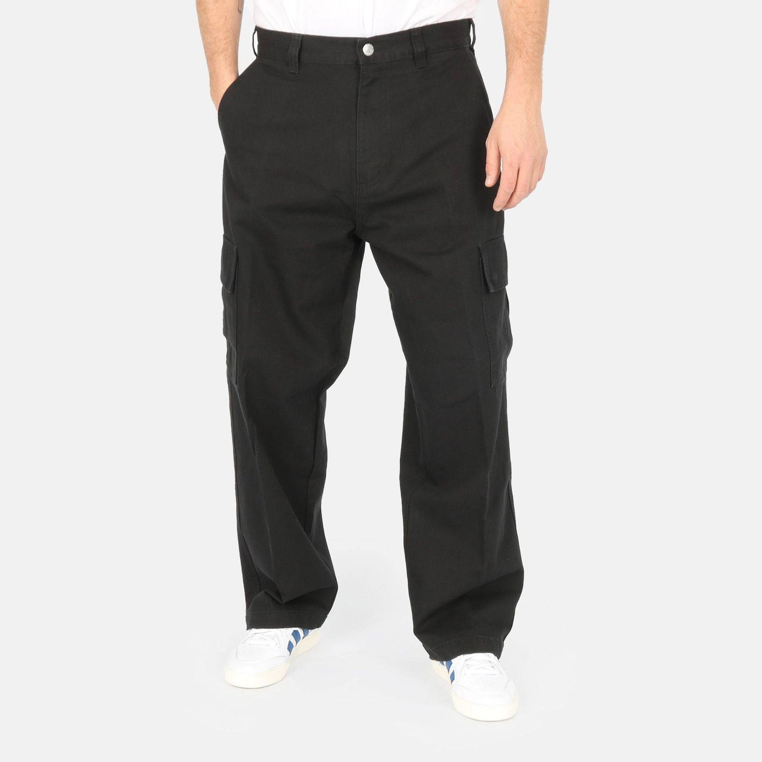 Obey Bigwig Baggy Twill Cargo Pant - Black - Blowout Skateshop