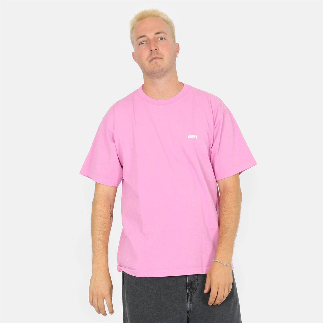 Obey Bold 3 T-Shirt - Moonlite Mauve - Blowout Skateshop