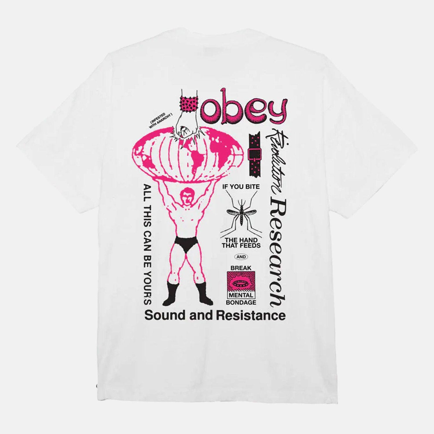 Obey Break Mental Bondage T-Shirt - White - Blowout Skateshop