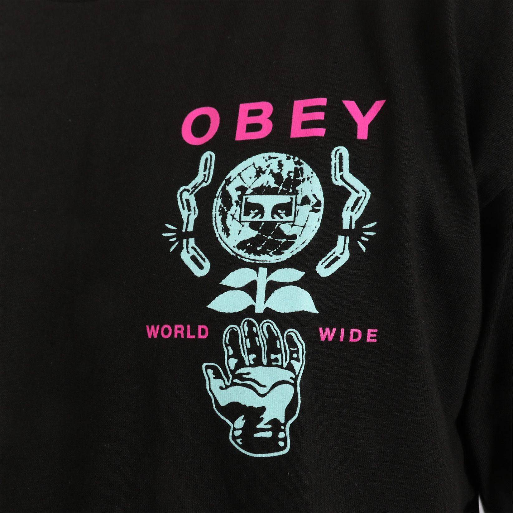 Obey Helping Hand T-Shirt - Black - Blowout Skateshop