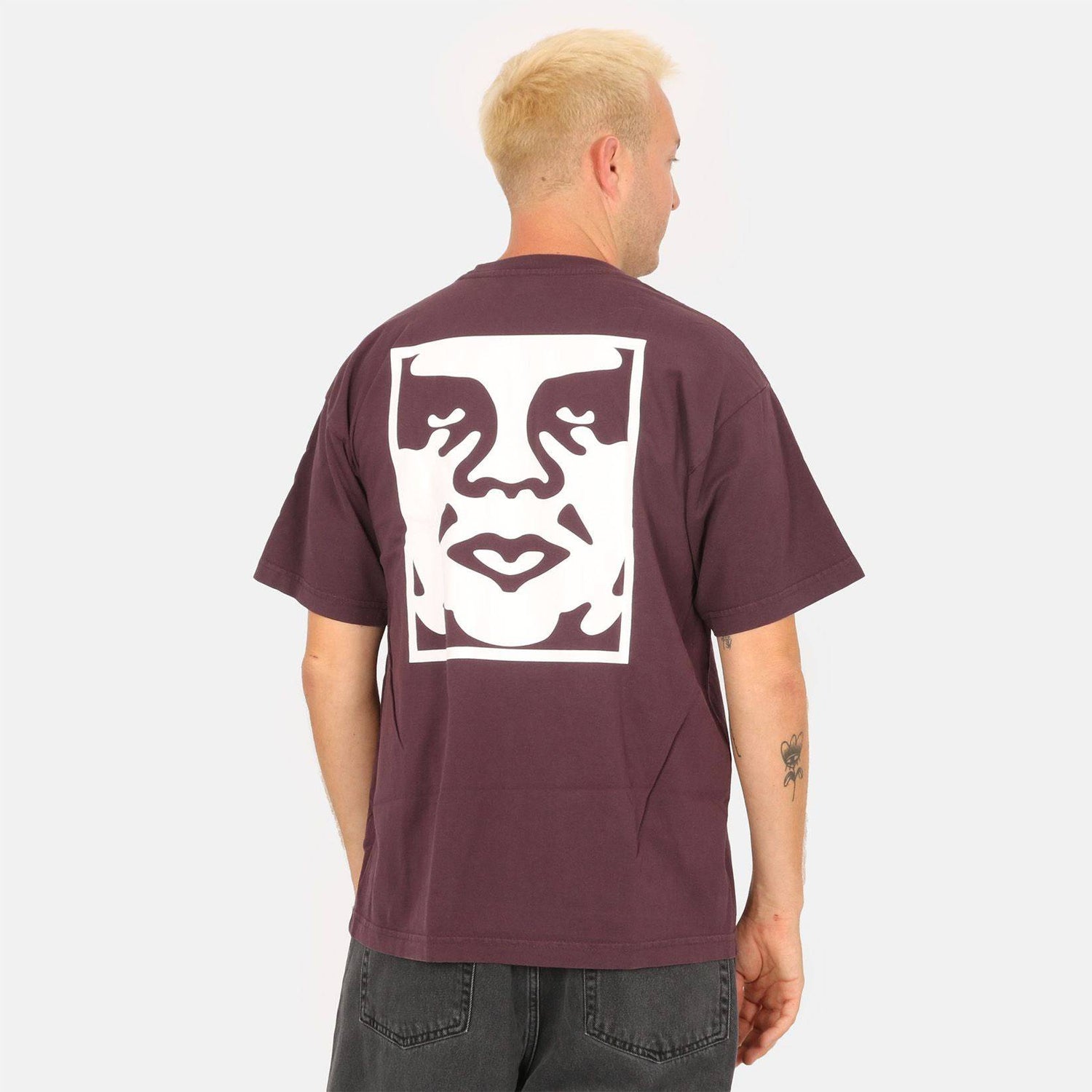 Obey Obey Bold Icon Heavywheight T-Shirt - Plum Perfect - Blowout Skateshop