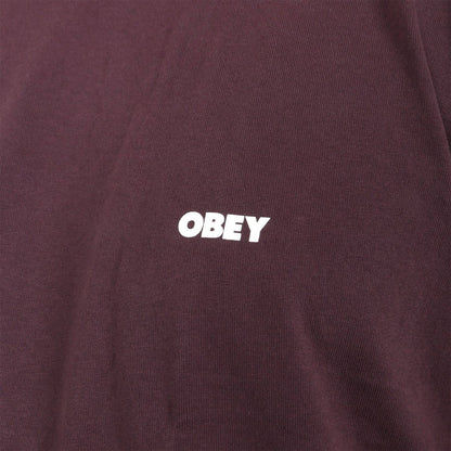 Obey Obey Bold Icon Heavywheight T-Shirt - Plum Perfect - Blowout Skateshop