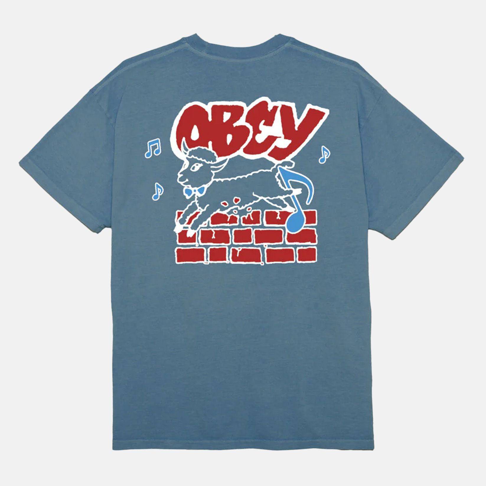 Obey Out Of Step T-Shirt - Pigment Coronet Blue - Blowout Skateshop