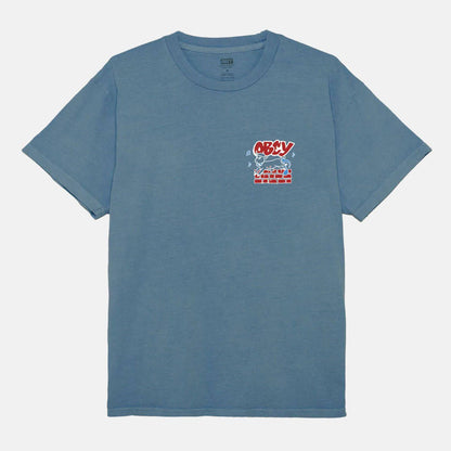 Obey Out Of Step T-Shirt - Pigment Coronet Blue - Blowout Skateshop